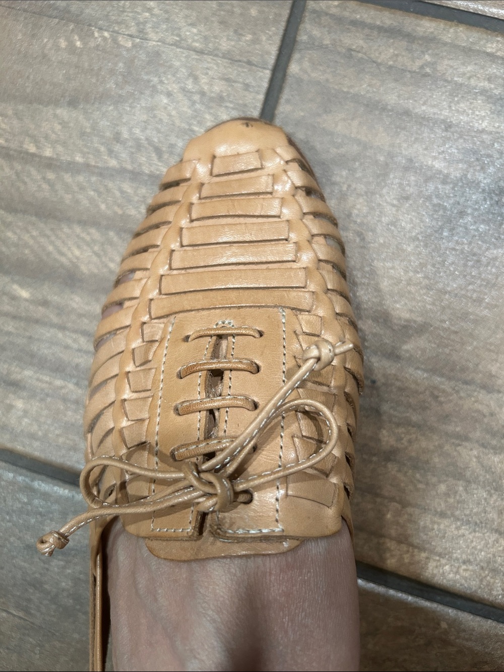Sam Edelman Tan Woven Leather Slip-On Loafers WOMEN